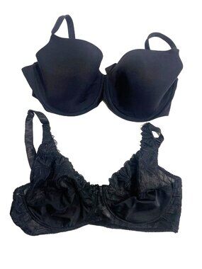 LA SENZA Black Underwire Bra Set 40DD Lace T-Shirt Bra Set Plus Size Intimates